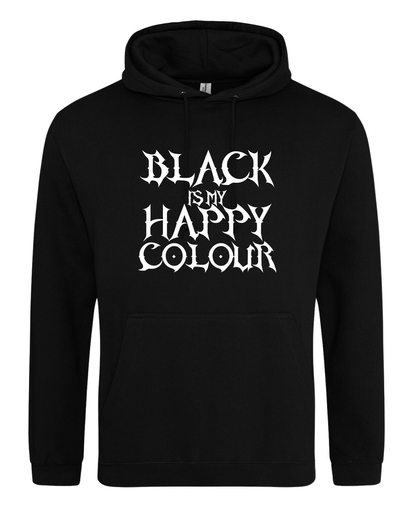 Be happy hoodie black and white online