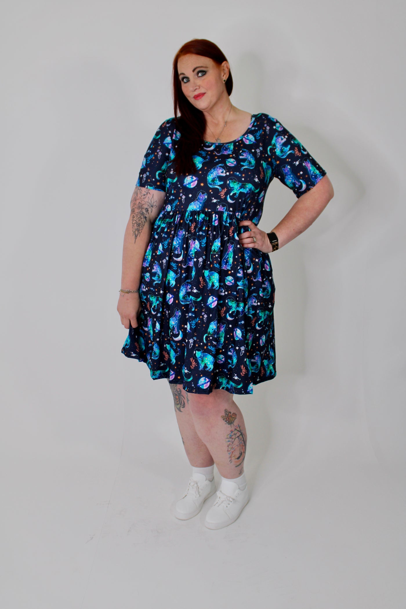 Pussy Planet 2-Way Pocket Skater Dress