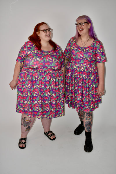 Topsy Curvy X Jelly With The Belly Cherry Pop 2-Way Pocket Skater Dress