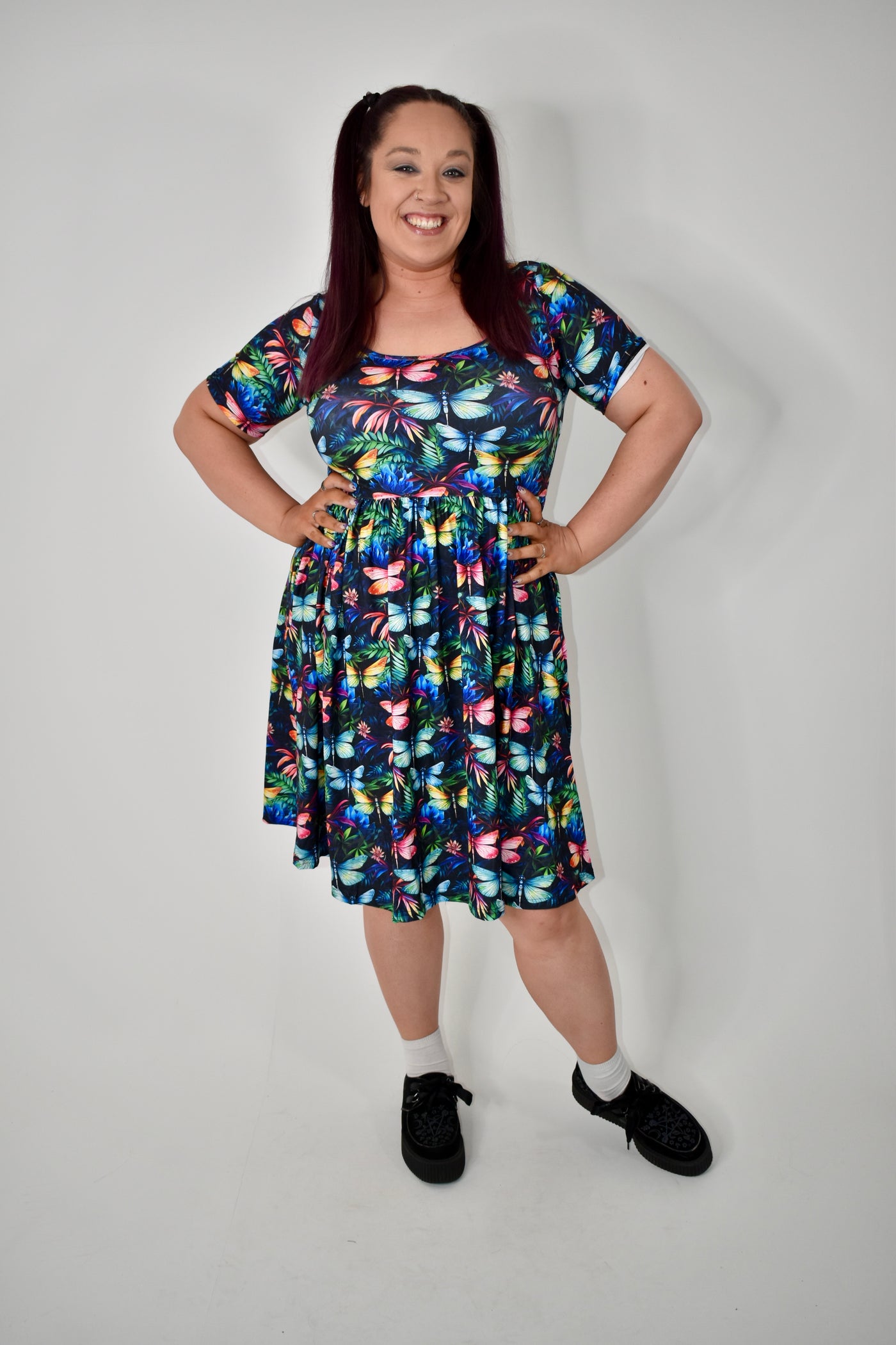 Dreaming Of Dragonflies 2-Way Pocket Skater Dress