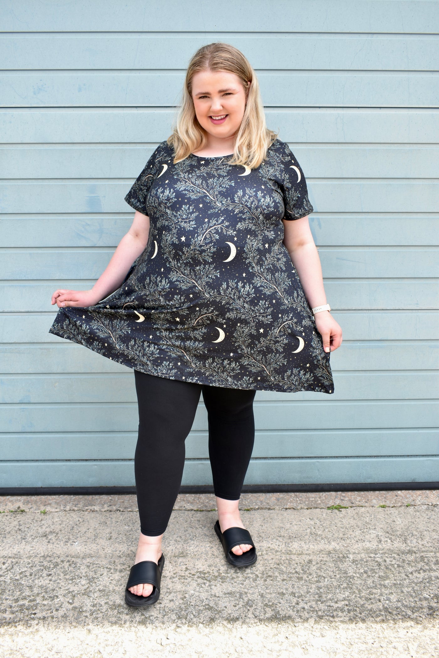 Pagan Night Pocket Swing Dress