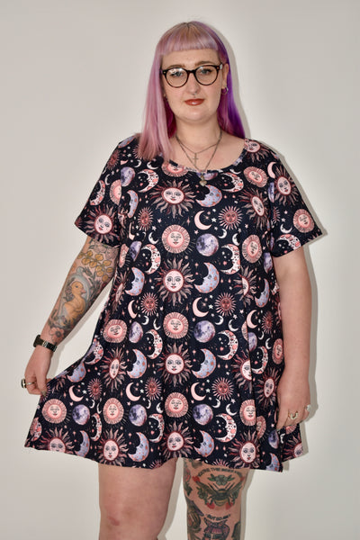 Celestial Night Pocket Swing Dress