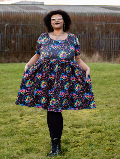 Twisted Kaleidoscope 2-Way Pocket Skater Dress