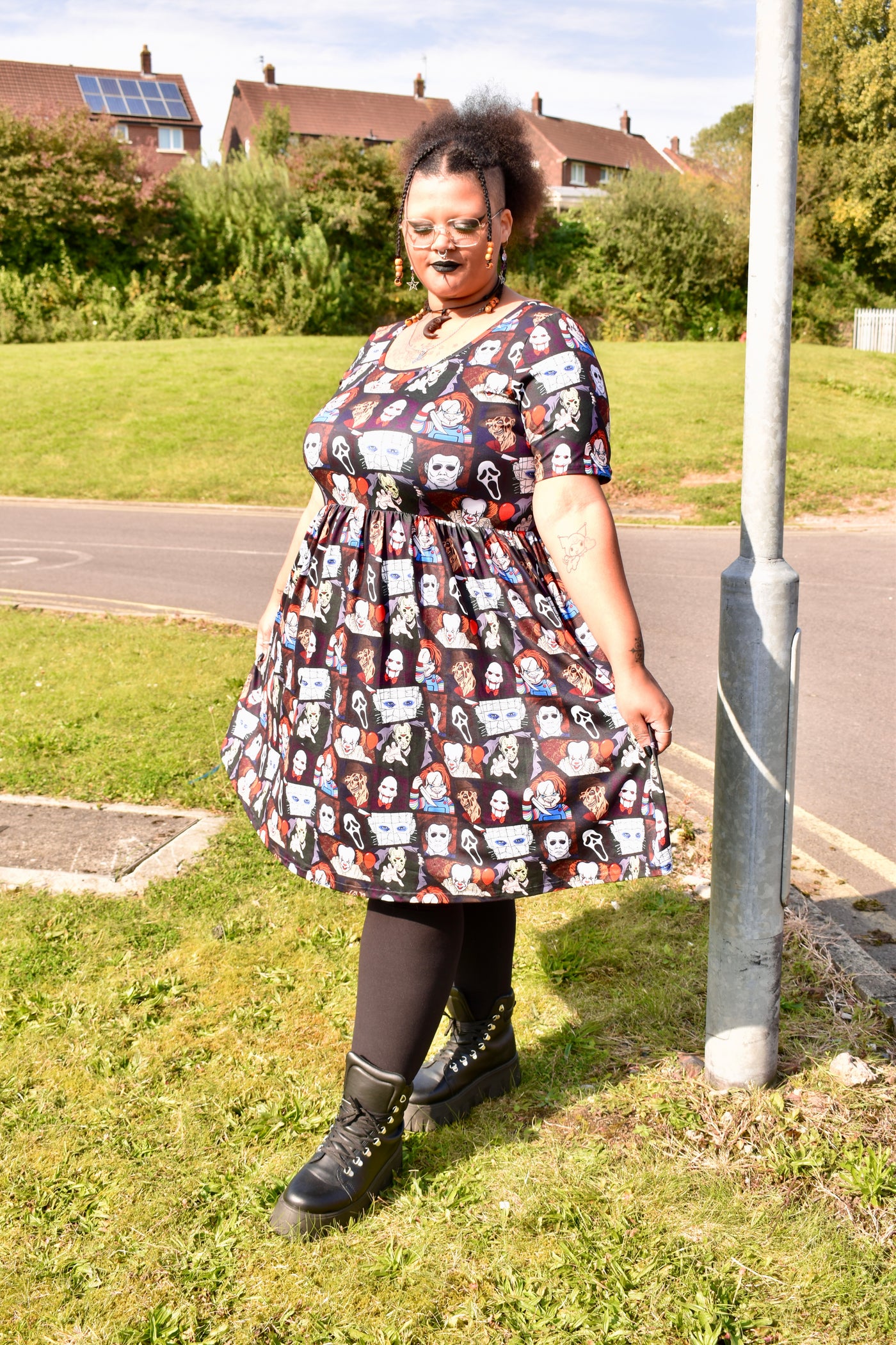 Comic Slashers 2-Way Pocket Skater Dress