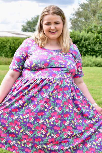 Topsy Curvy X Jelly With The Belly Cherry Pop 2-Way Pocket Skater Dress