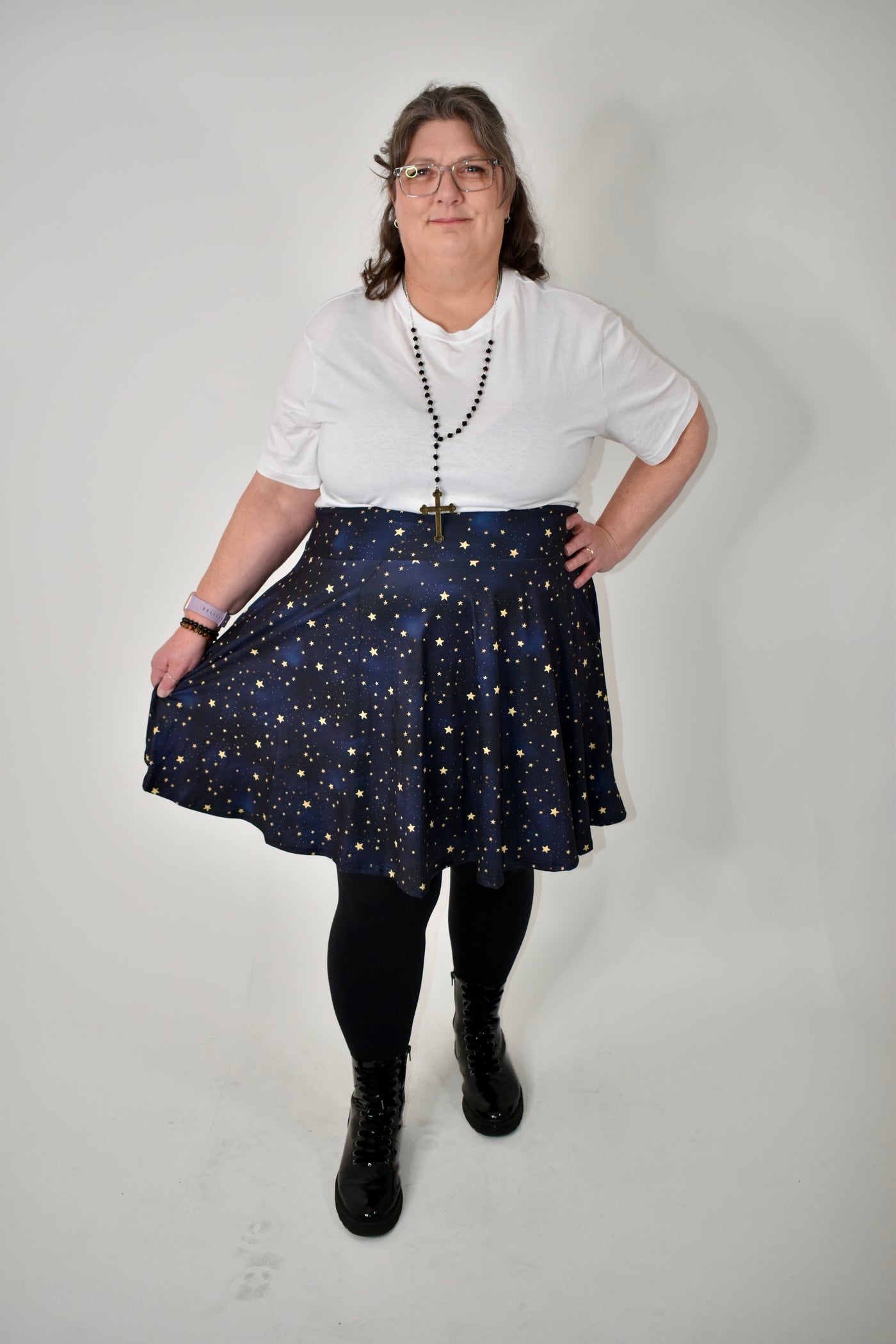 Scattered Skies Pocket Skater Skirt (Additional Size Added)