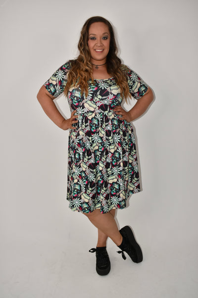 Limited Edition Monster Matrimony 2-Way Pocket Skater Dress