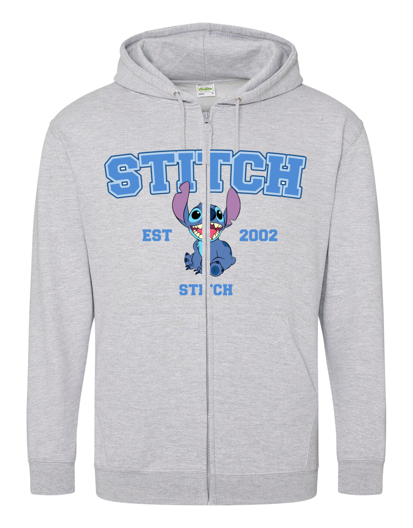 "Stitch" Front & Back Print Longline Unisex Zoodie