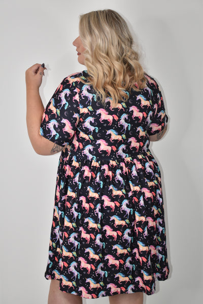 Unicorn Dreams 2-Way Pocket Skater Dress