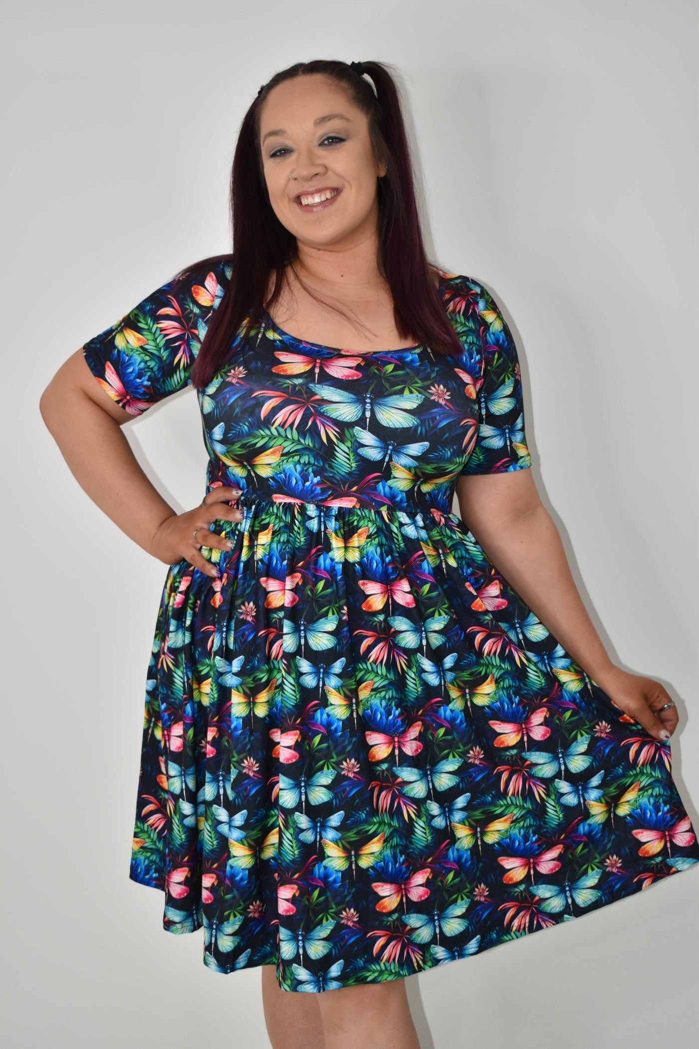 Dreaming Of Dragonflies 2-Way Pocket Skater Dress