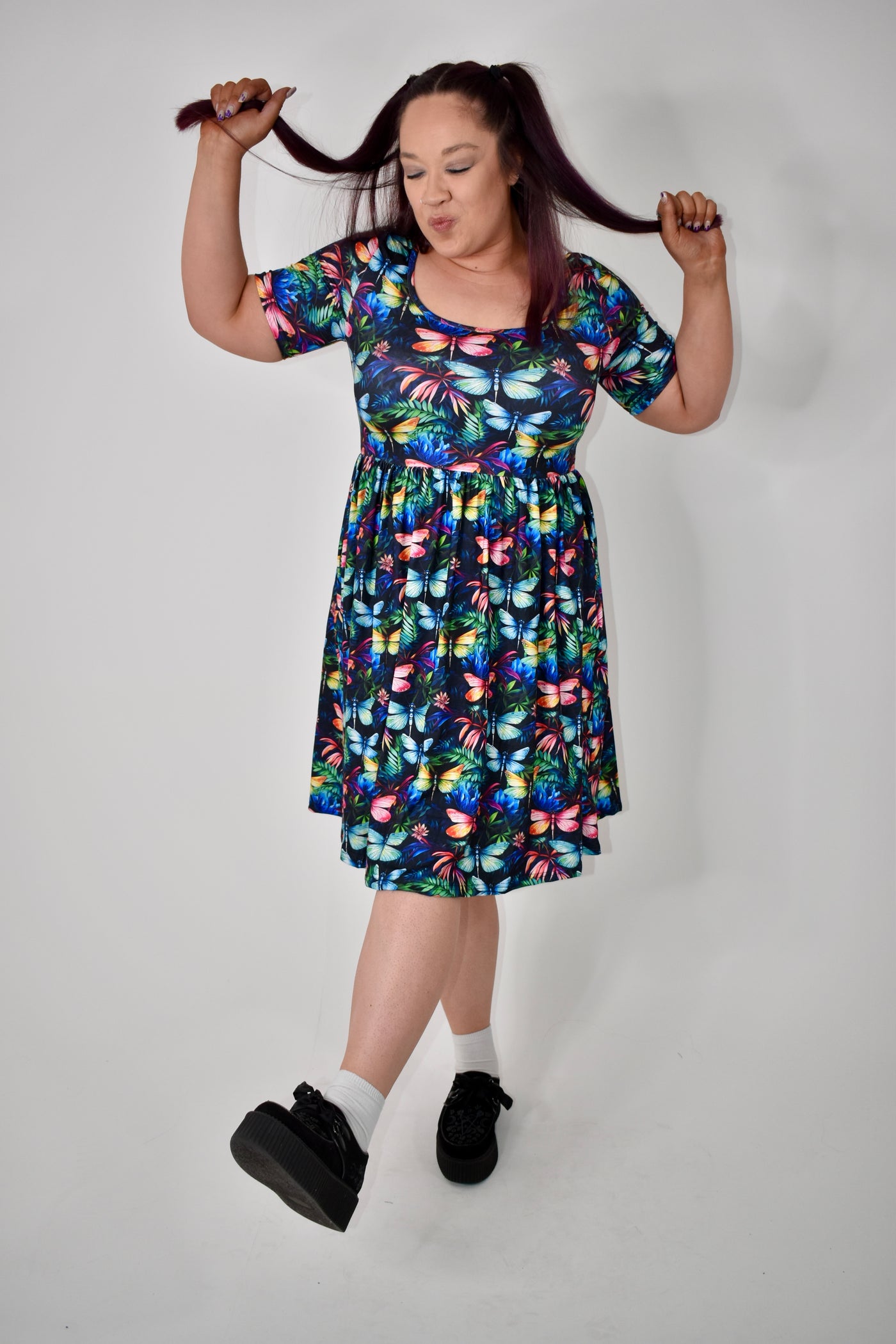 Dreaming Of Dragonflies 2-Way Pocket Skater Dress