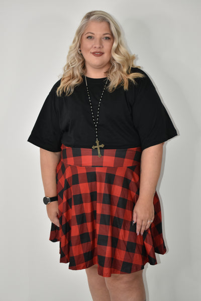 Rad Plaid Pocket Skater Skirt