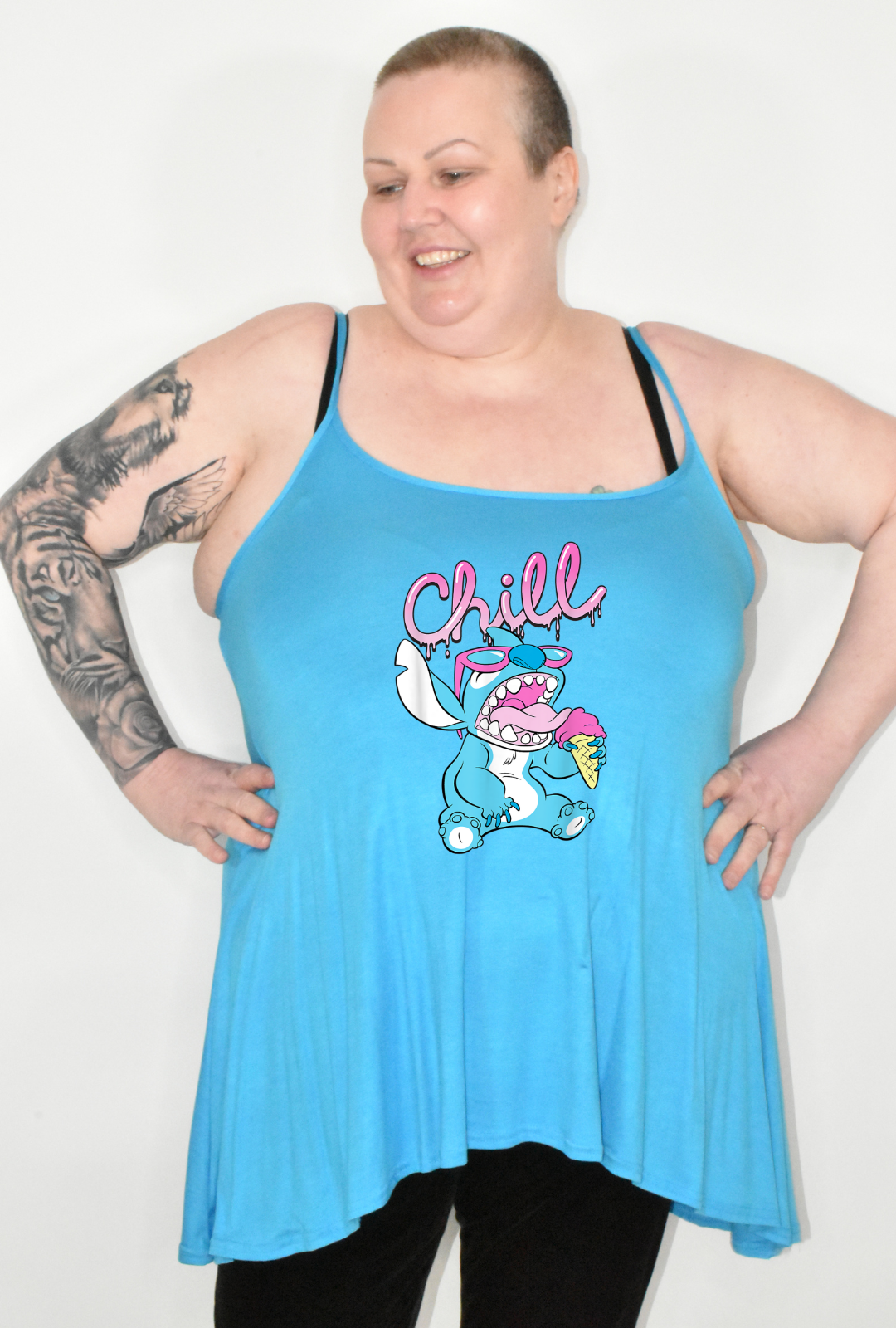 Aqua "Chill" Printed Longline Camisole