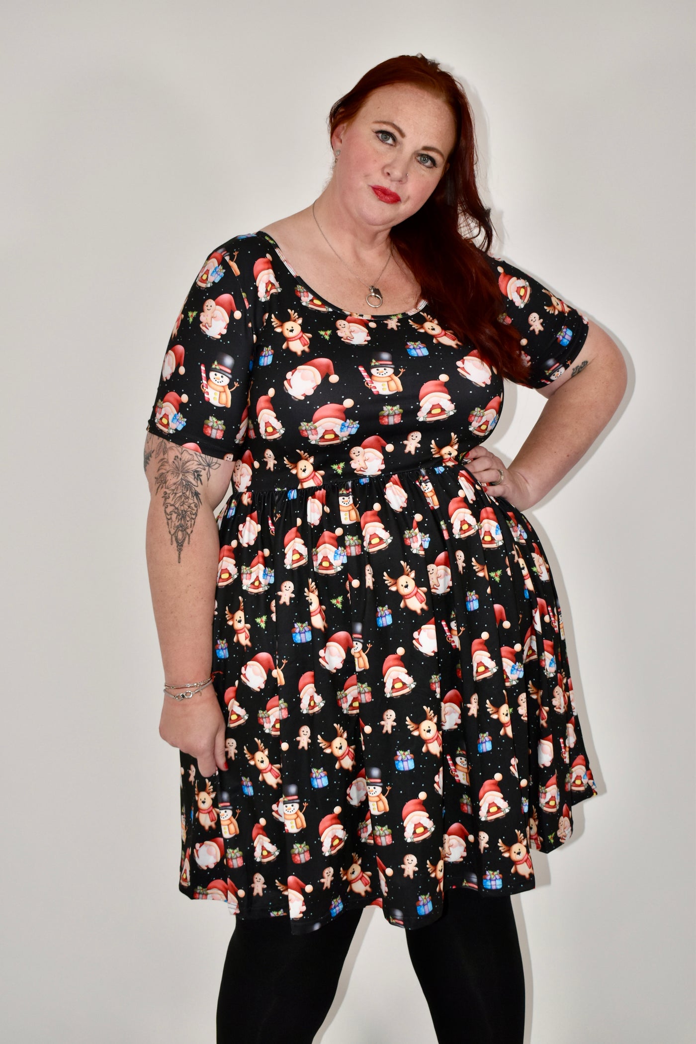 Do They Gnome It’s Christmas 2-Way Pocket Skater Dress