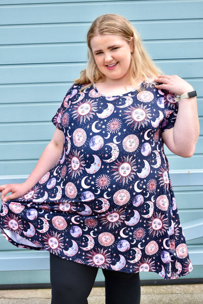 Celestial Night Pocket Swing Dress