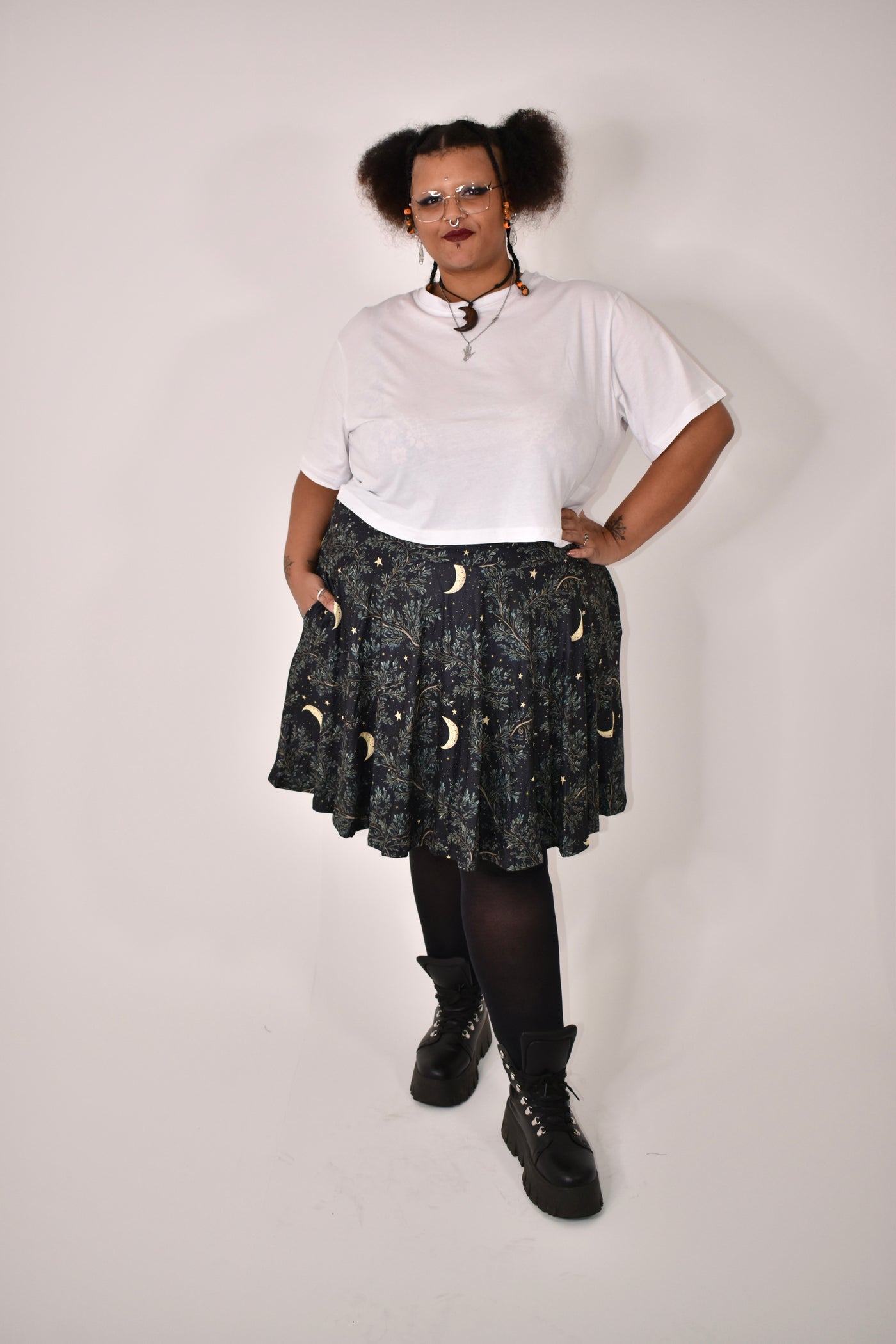 Pagan Night Pocket Skater Skirt