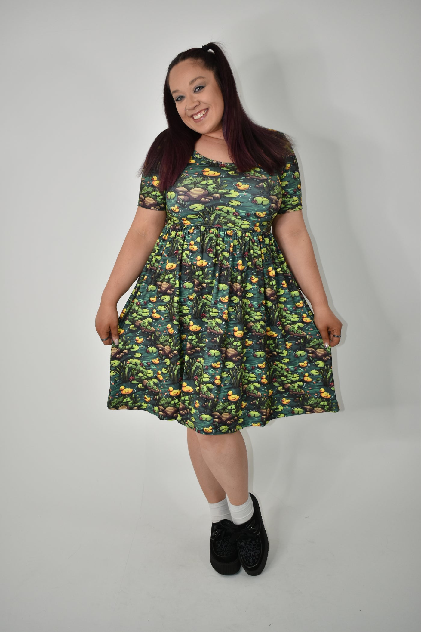 Duck Off 2-Way Pocket Skater Dress