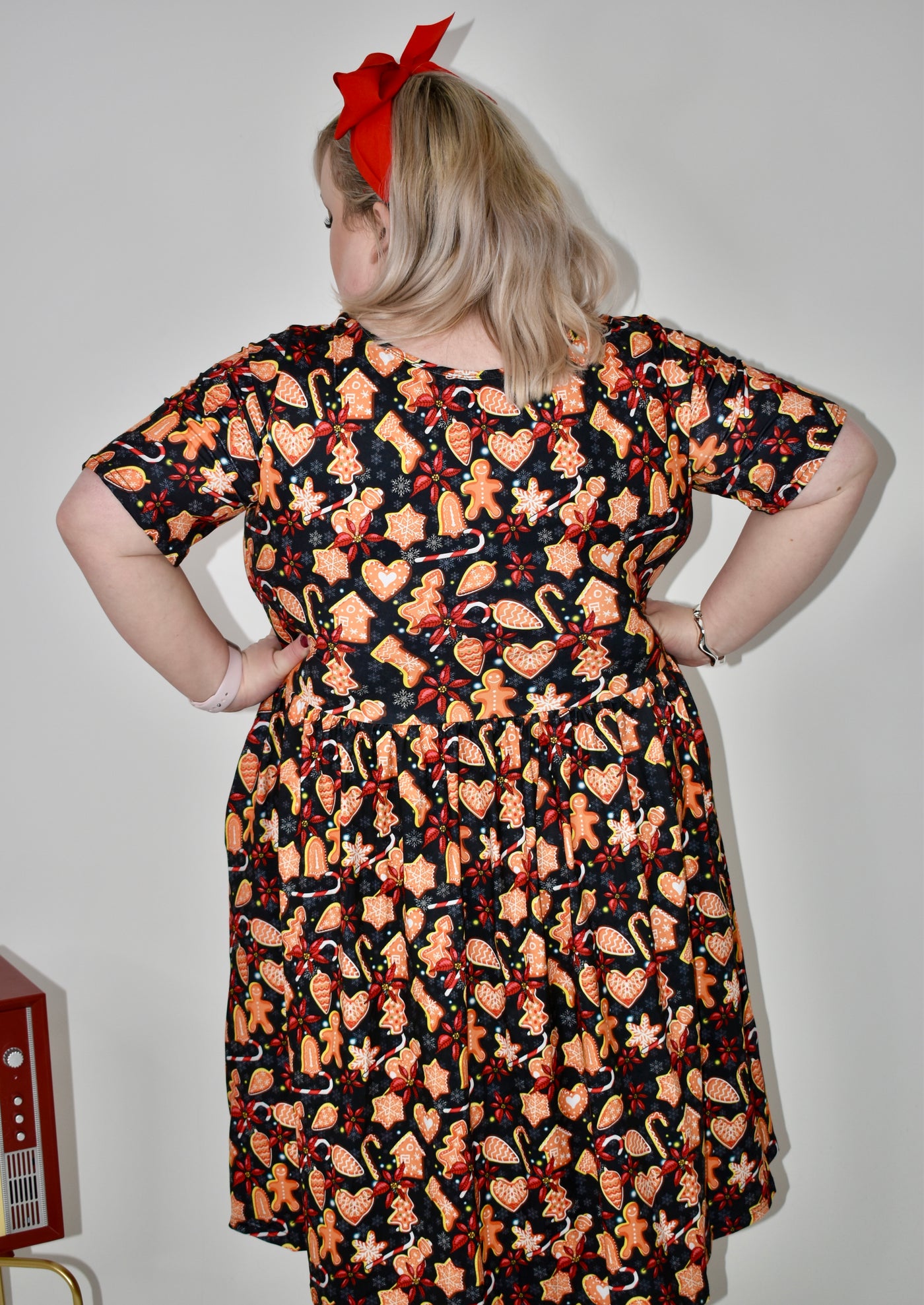 Gingerbread Treats 2-Way Pocket Skater Dress