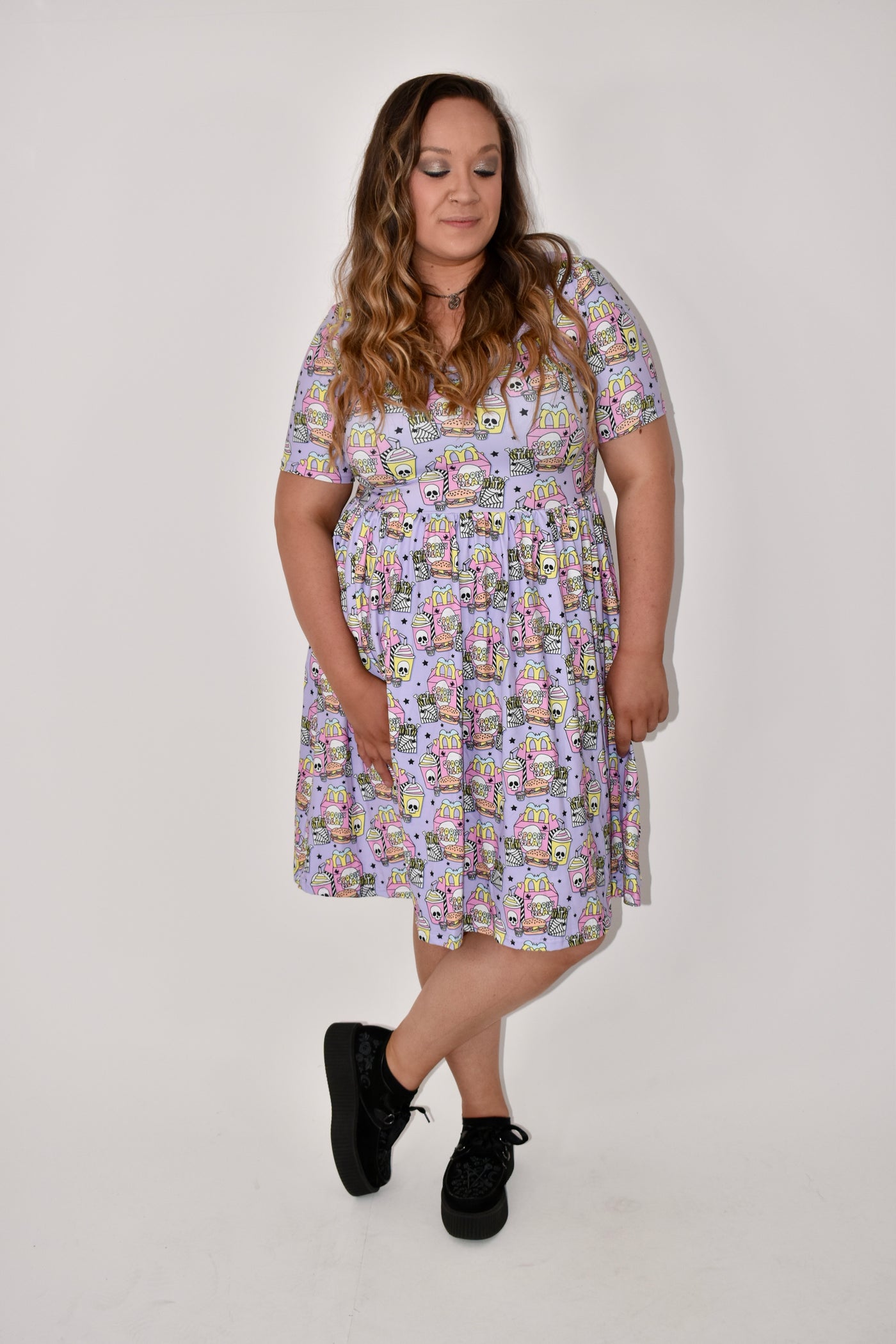 Spooky Meal 2-Way Pocket Skater Dress