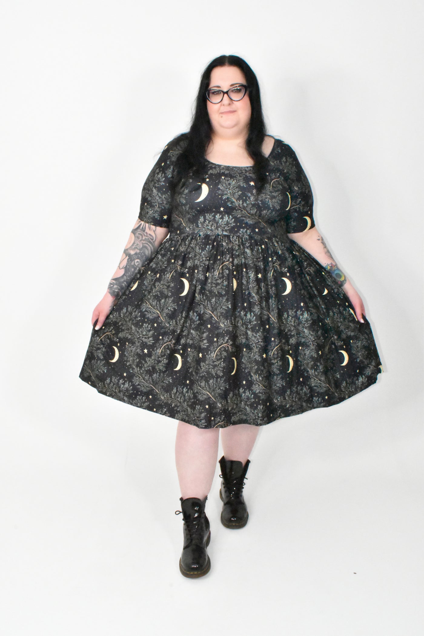 Pagan Night 2-Way Pocket Skater Dress