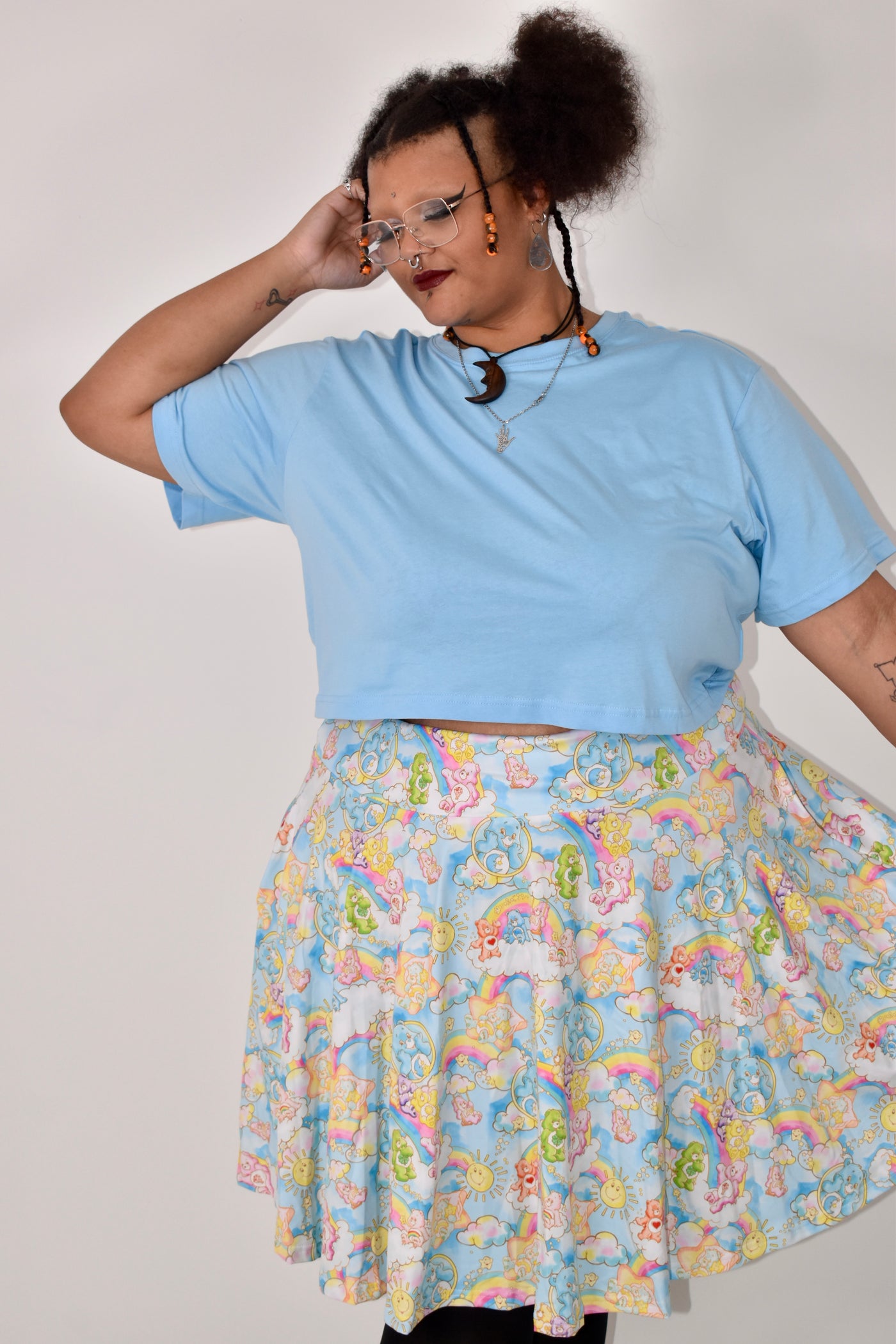 Retro Bears Pocket Skater Skirt