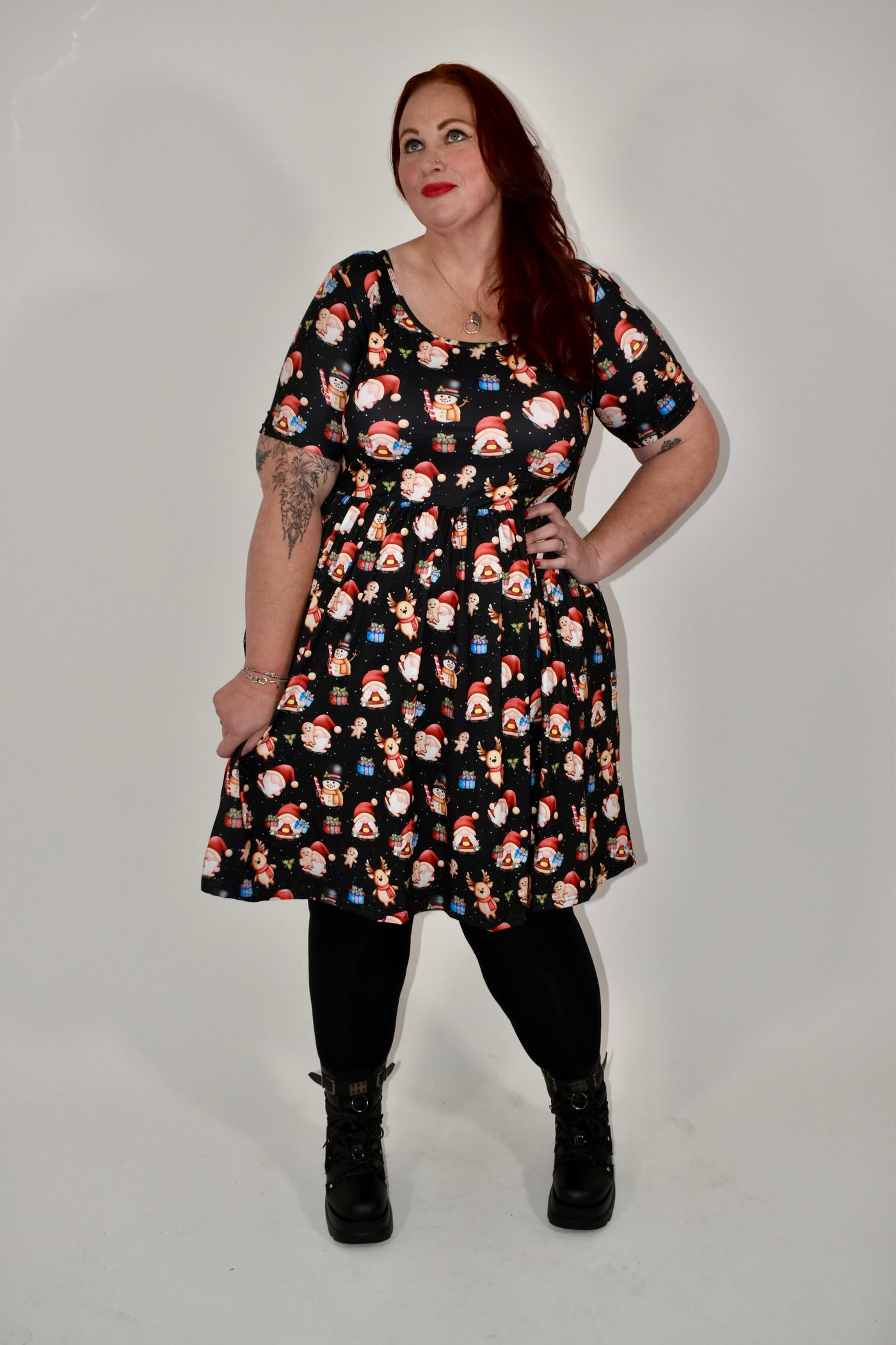 Do They Gnome It’s Christmas 2-Way Pocket Skater Dress