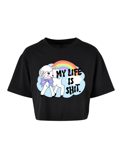 "My Life Is Shit" Unisex Cropped T-Shirt