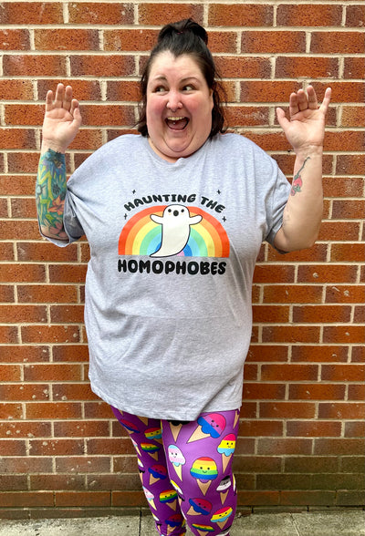 “Haunting The Homophobes” Unisex Organic T-Shirt