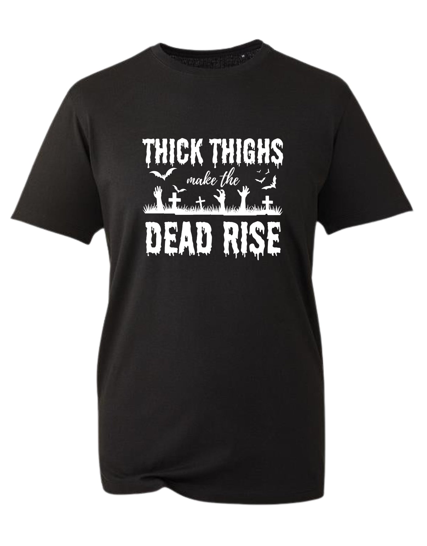 Black "Thick Thighs" Unisex Organic T-Shirt