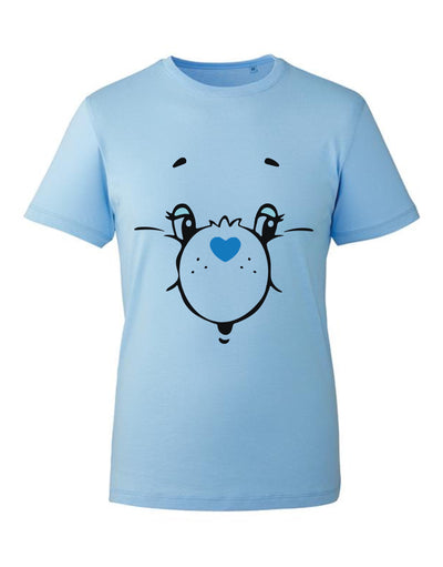 Blue Bear Face Unisex Organic T-Shirt