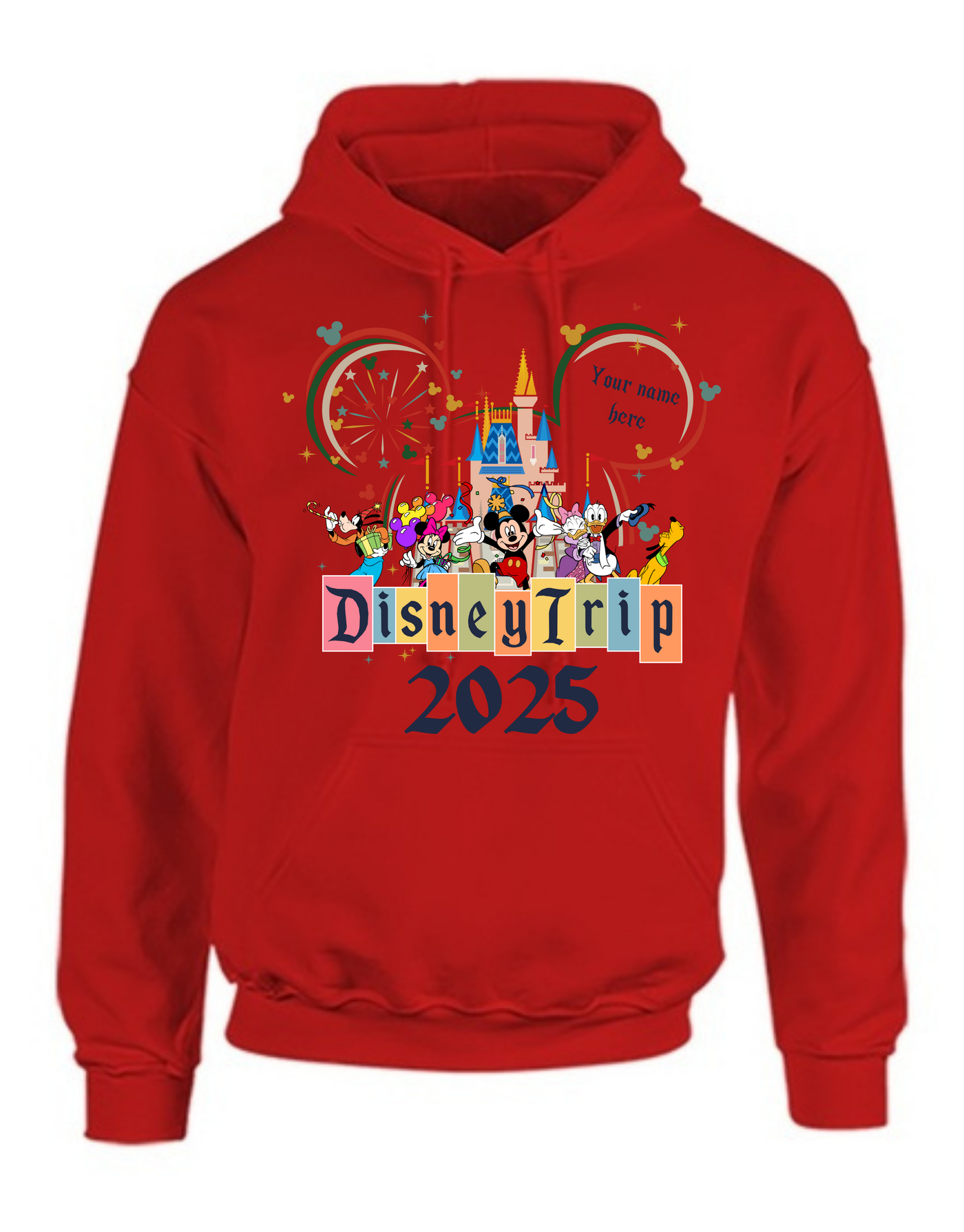 Disney Trip 2025 Personalised Adult Standard Unisex Hoodie