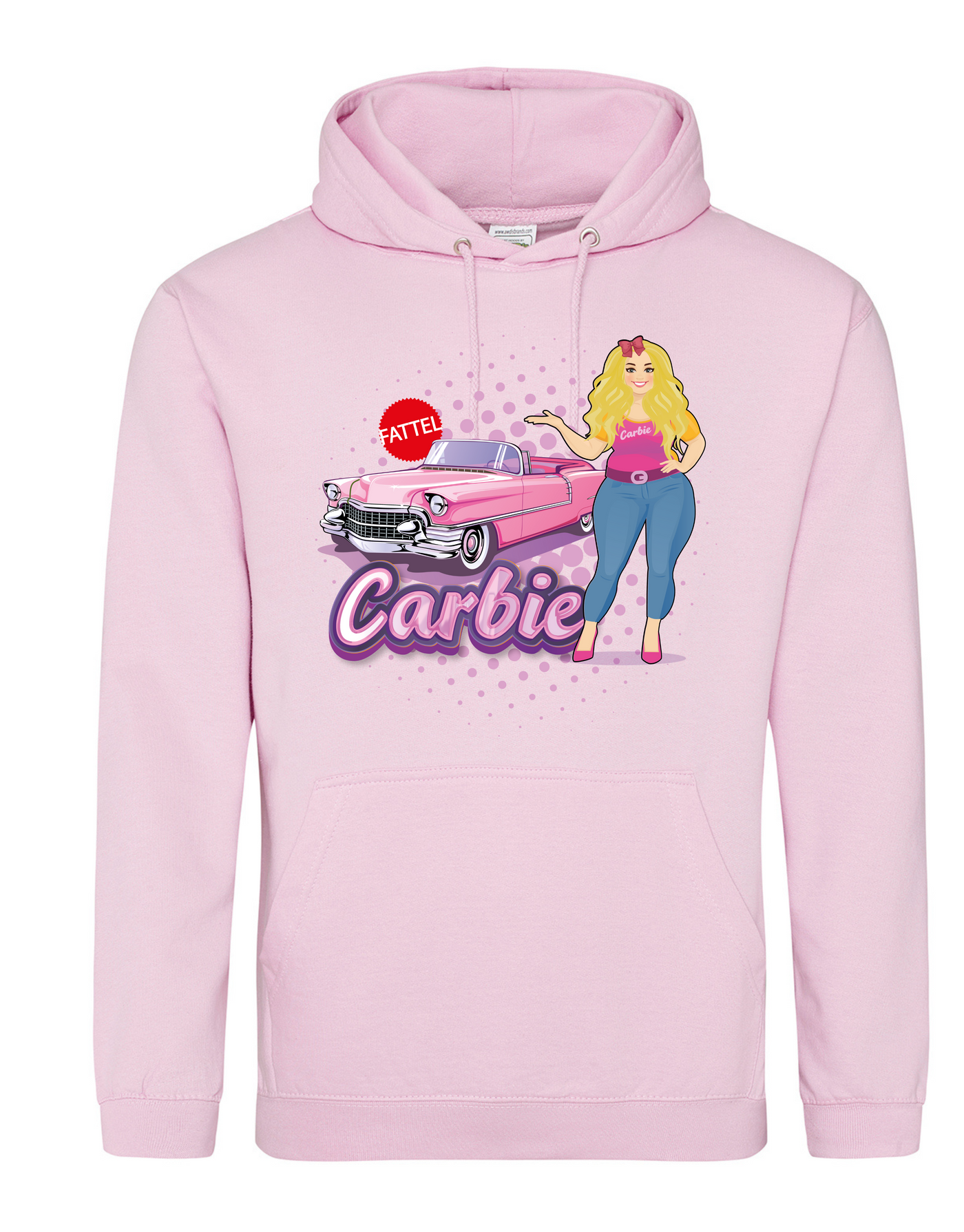 Light Pink "Carbie" Car Standard Hoodie