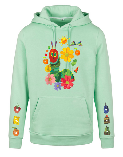Pistachio Sunshine Caterpillar Sleeve Print Premium Unisex Hoodie