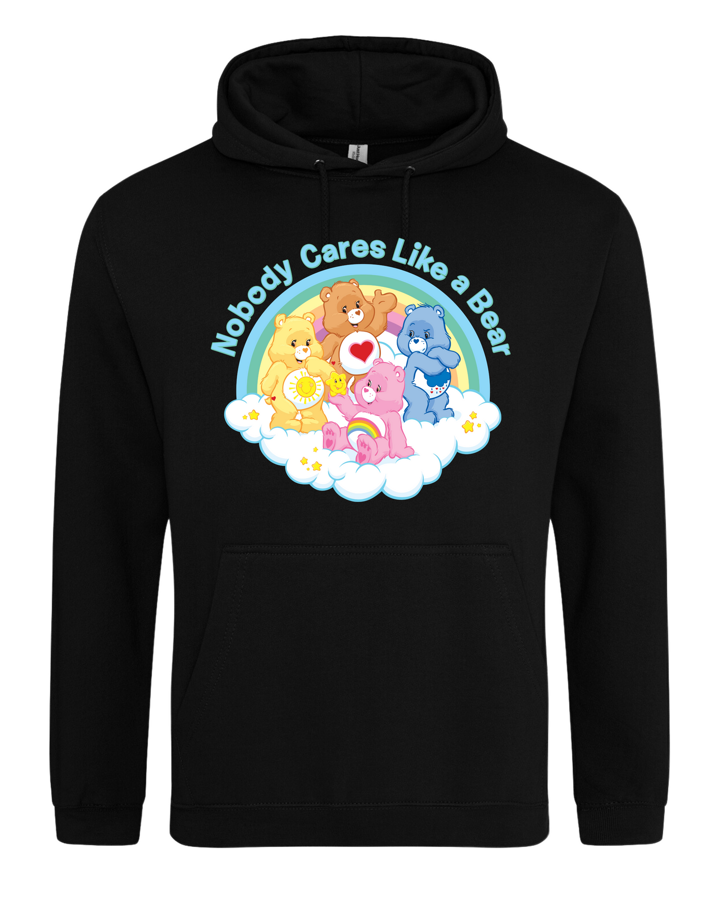Black "Nobody Cares Like A Bear" Standard Unisex Hoodie