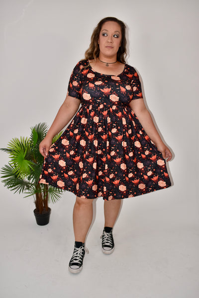 Gone Batty 2-Way Pocket Skater Dress