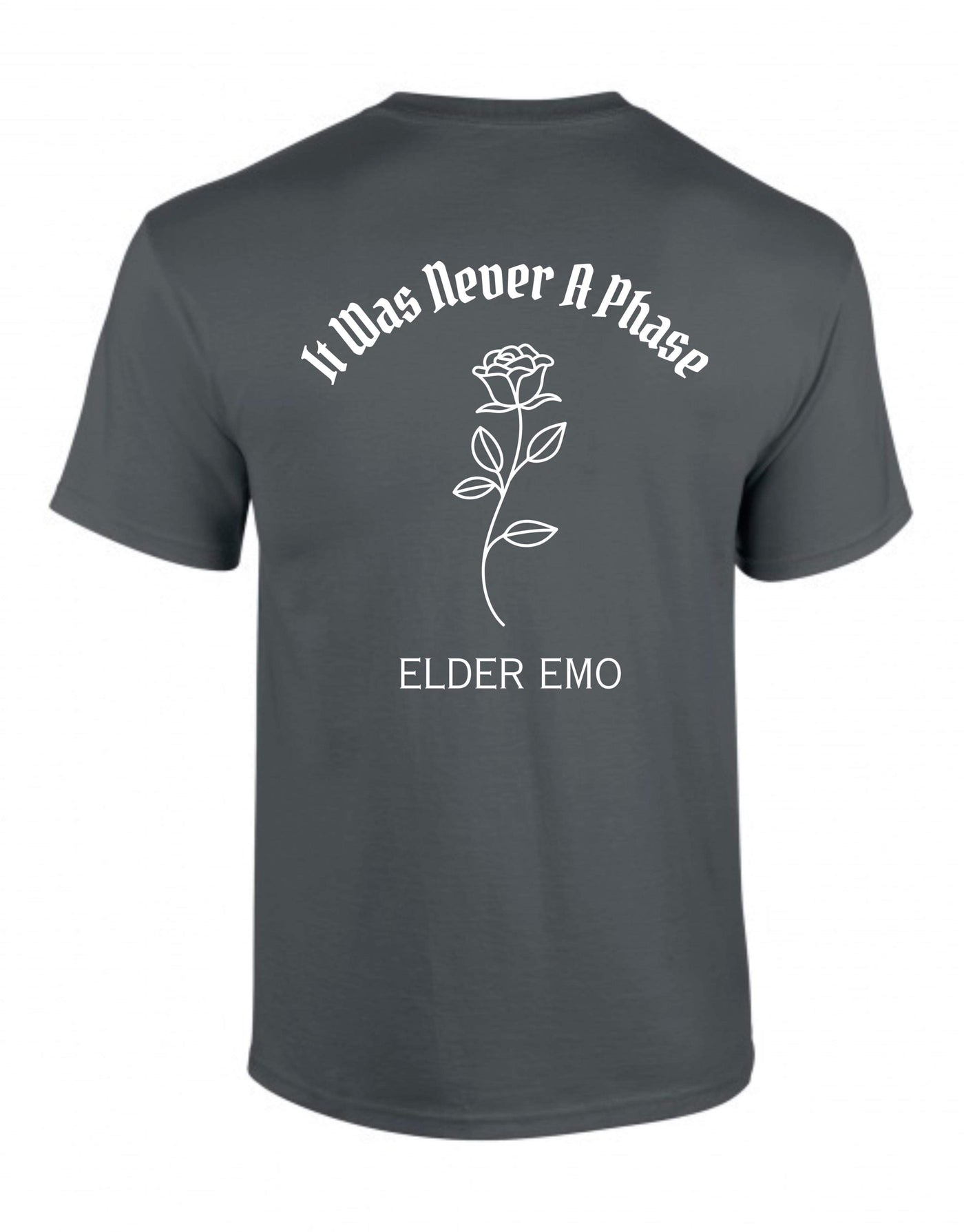 "Elder Emo" Rose Front & Back Print Unisex Organic T-Shirt