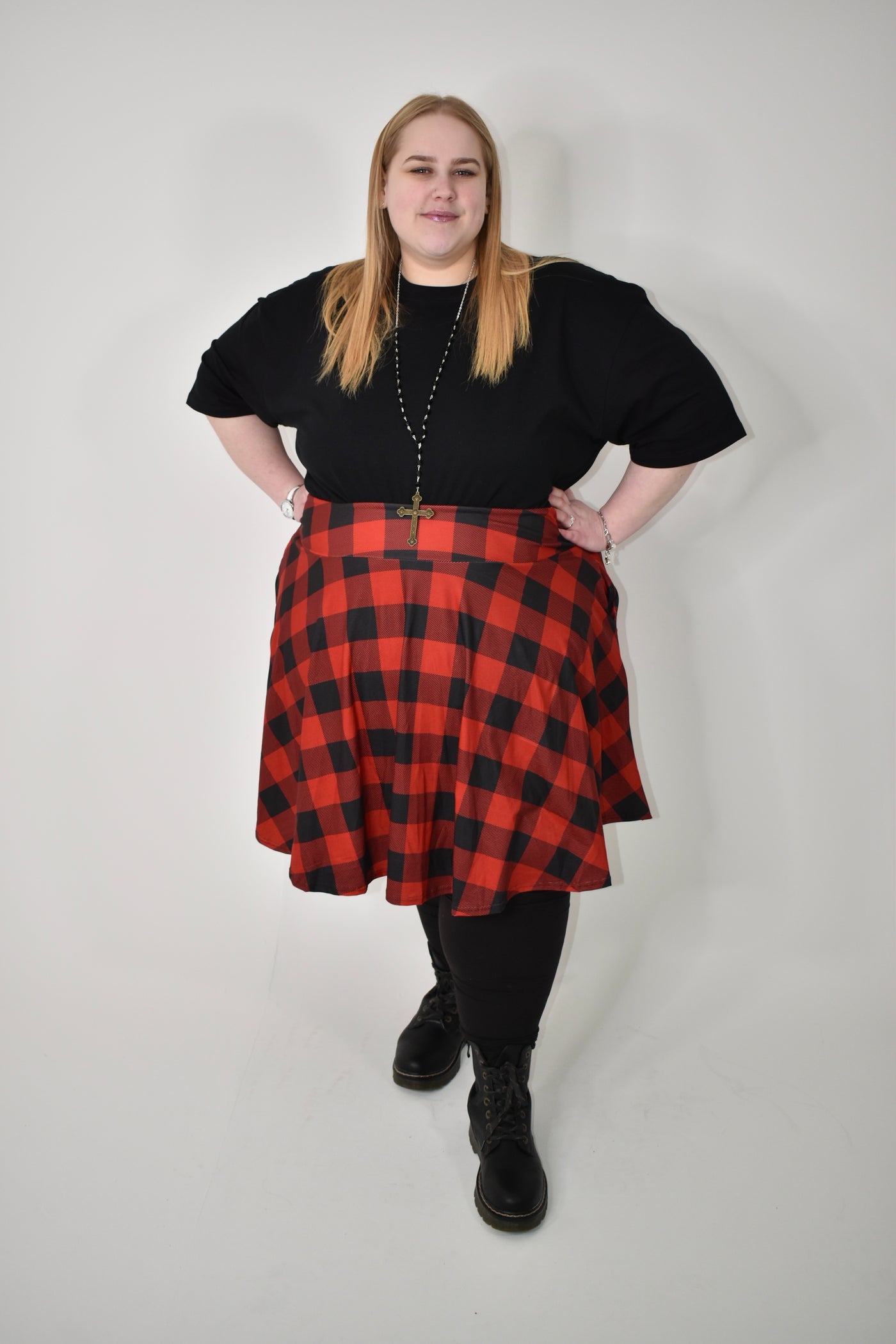 Rad Plaid Pocket Skater Skirt