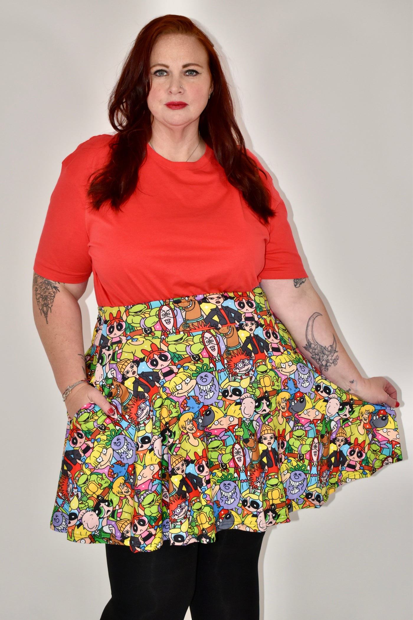 Tune In To The 90’s Pocket Skater Skirt