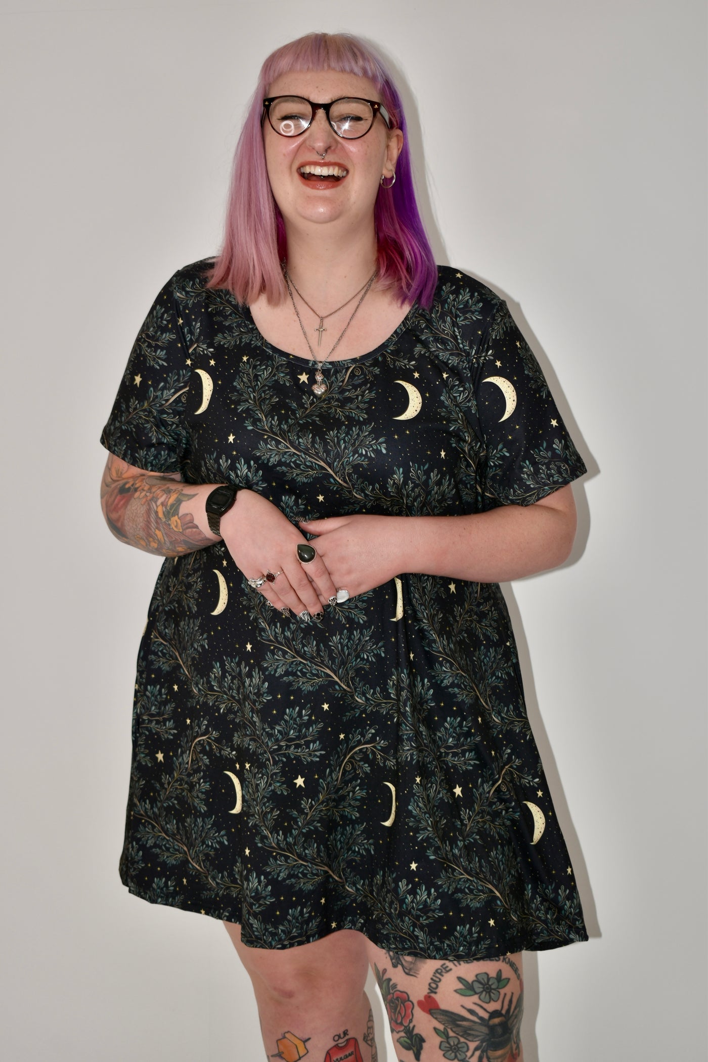 Pagan Night Pocket Swing Dress