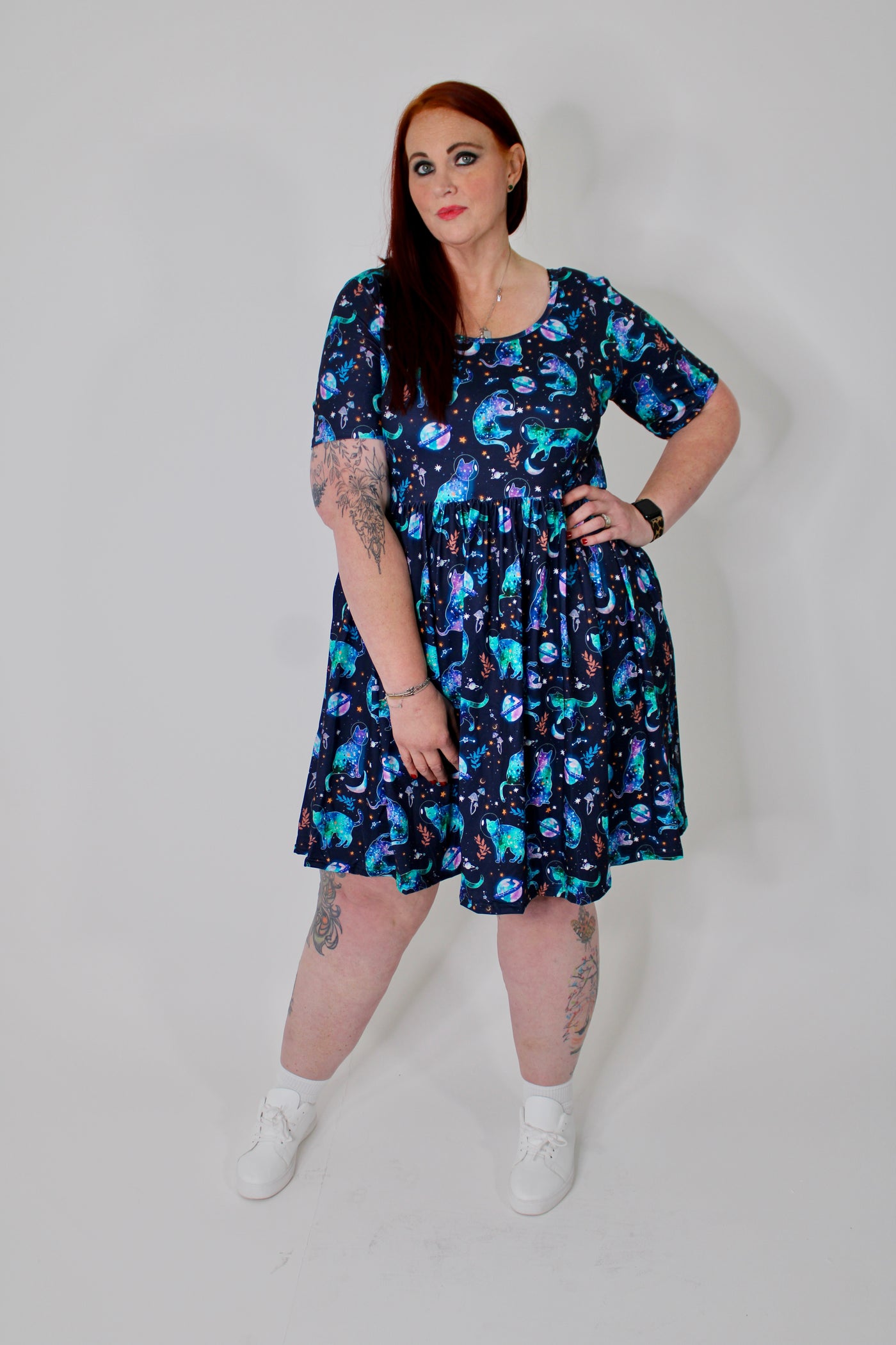 Pussy Planet 2-Way Pocket Skater Dress