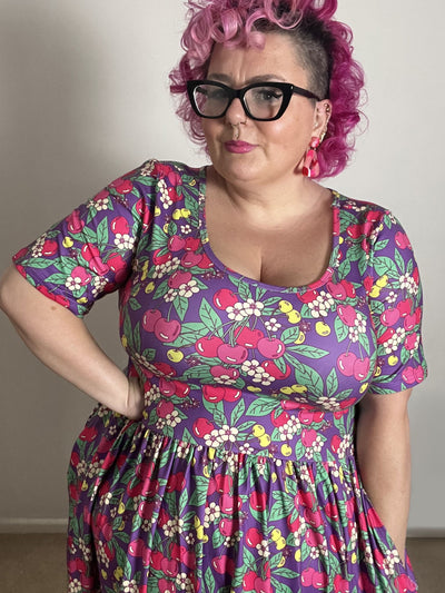 Topsy Curvy X Jelly With The Belly Cherry Pop 2-Way Pocket Skater Dress