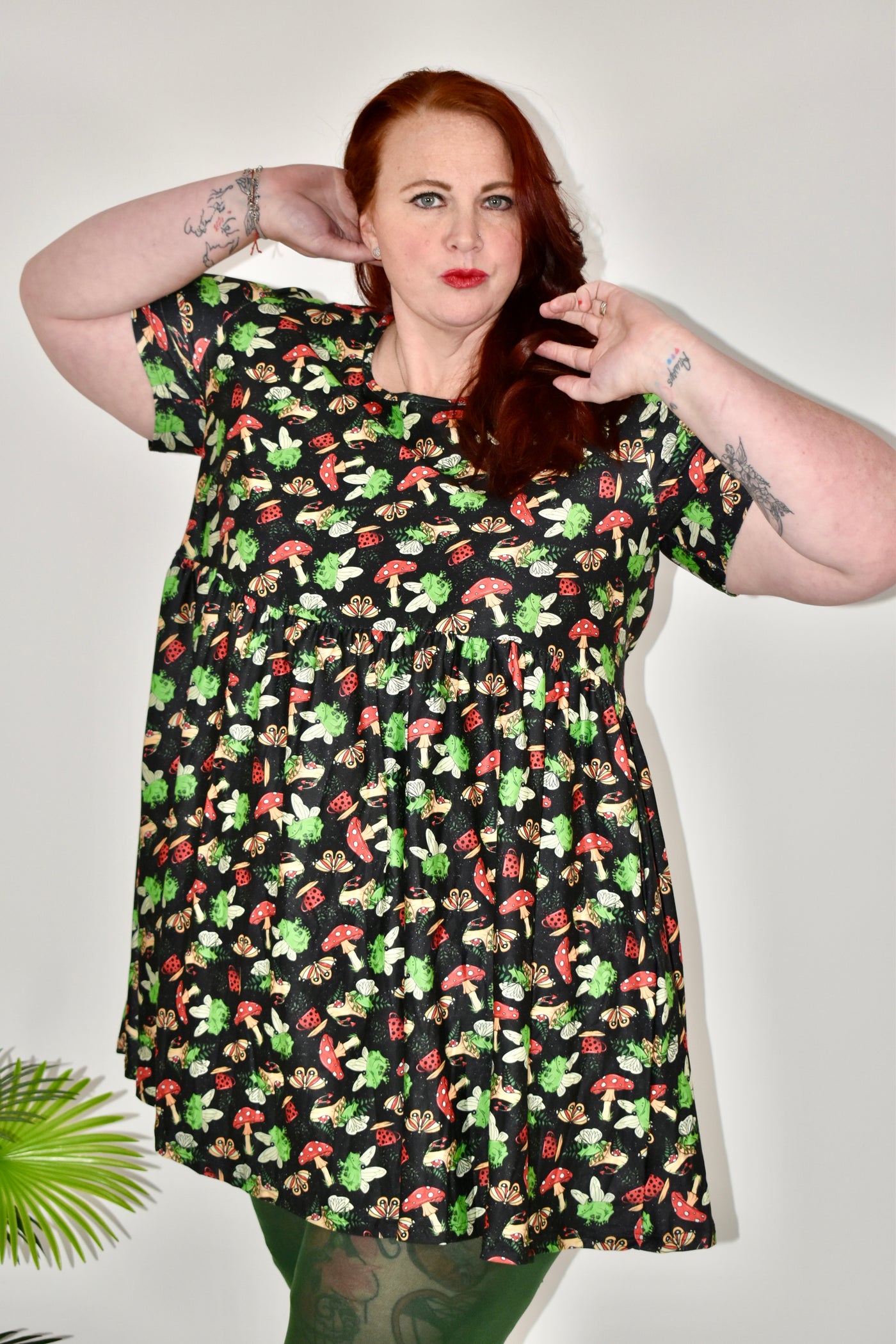 Fairy Frogs Oversized Smock Dress