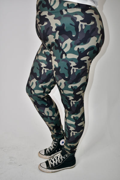 Green Camouflage Super Soft Leggings