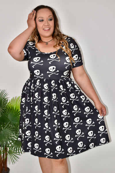 Shiver Your Timbers 2-Way Pocket Skater Dress