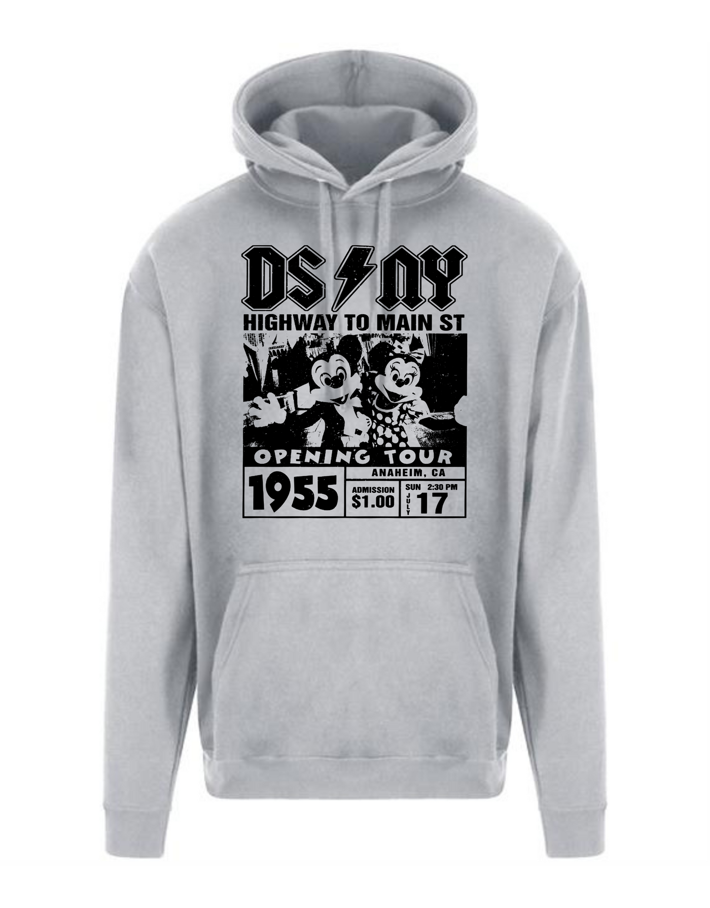 Front & Back "DS-NY" Longline Unisex Hoodie