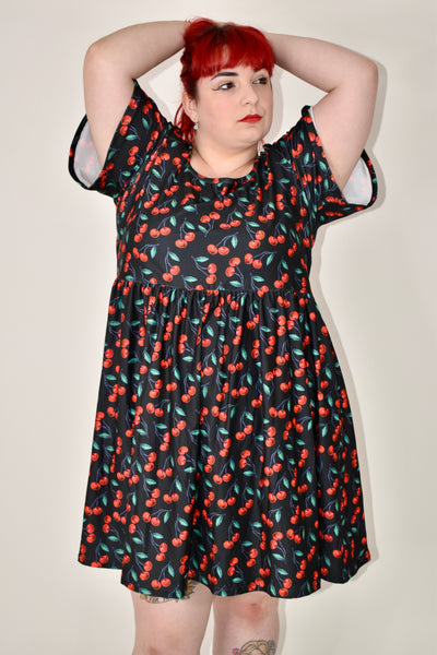 Cherry Baby Angel Sleeve Skater Dress