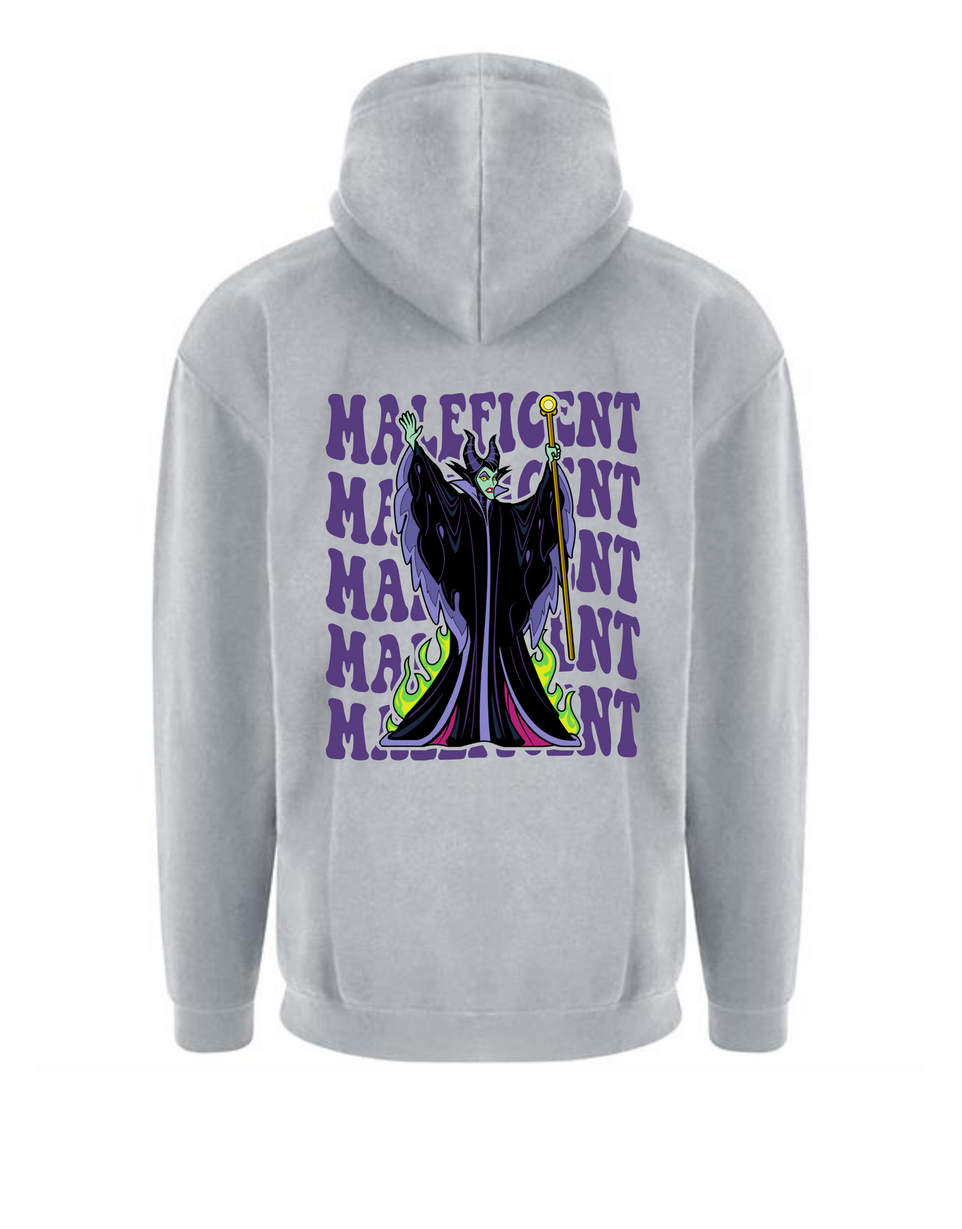 "Maleficent" Front & Back Print Longline Unisex Hoodie