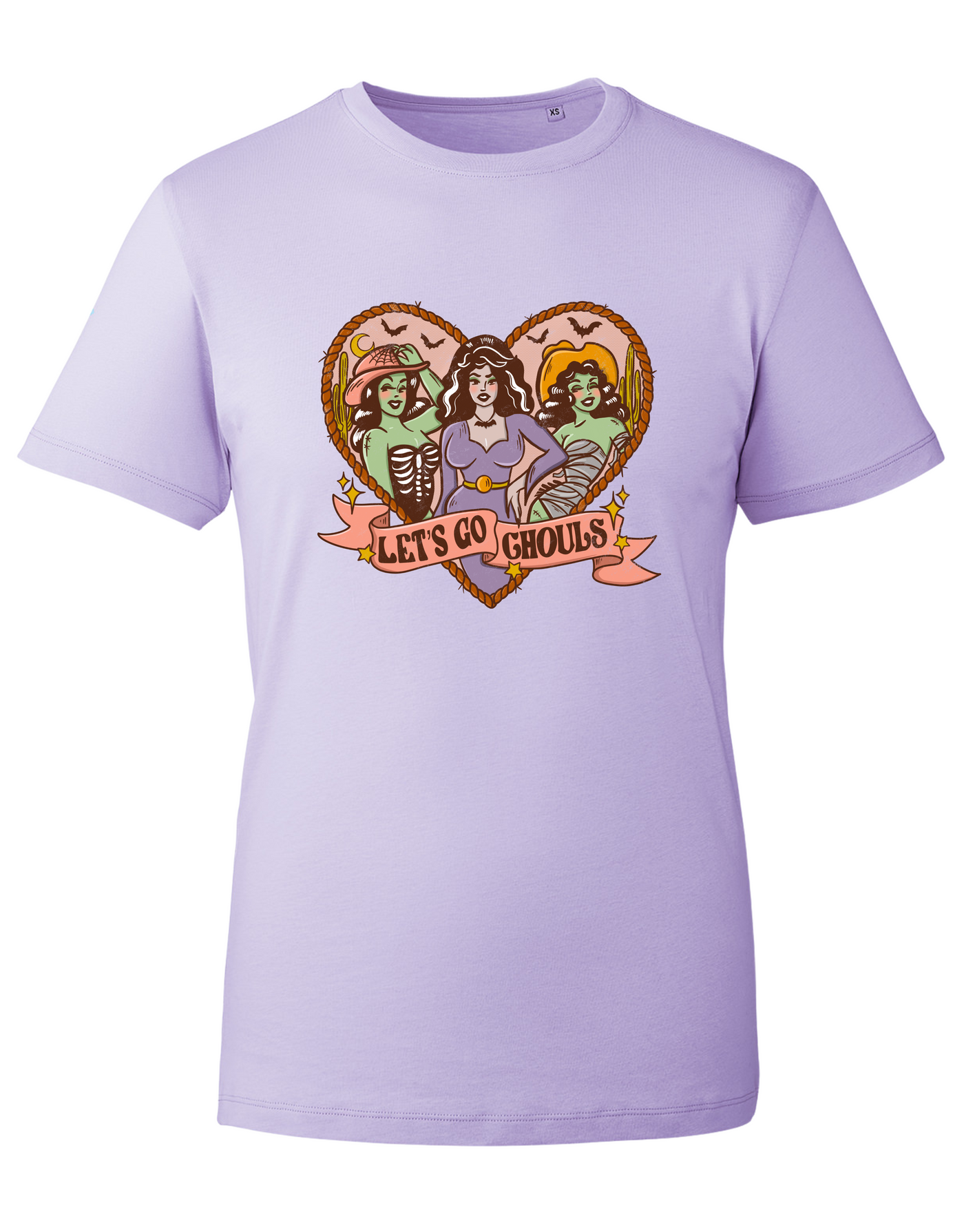 Lilac "Let's Go Ghouls" Unisex Organic T-Shirt