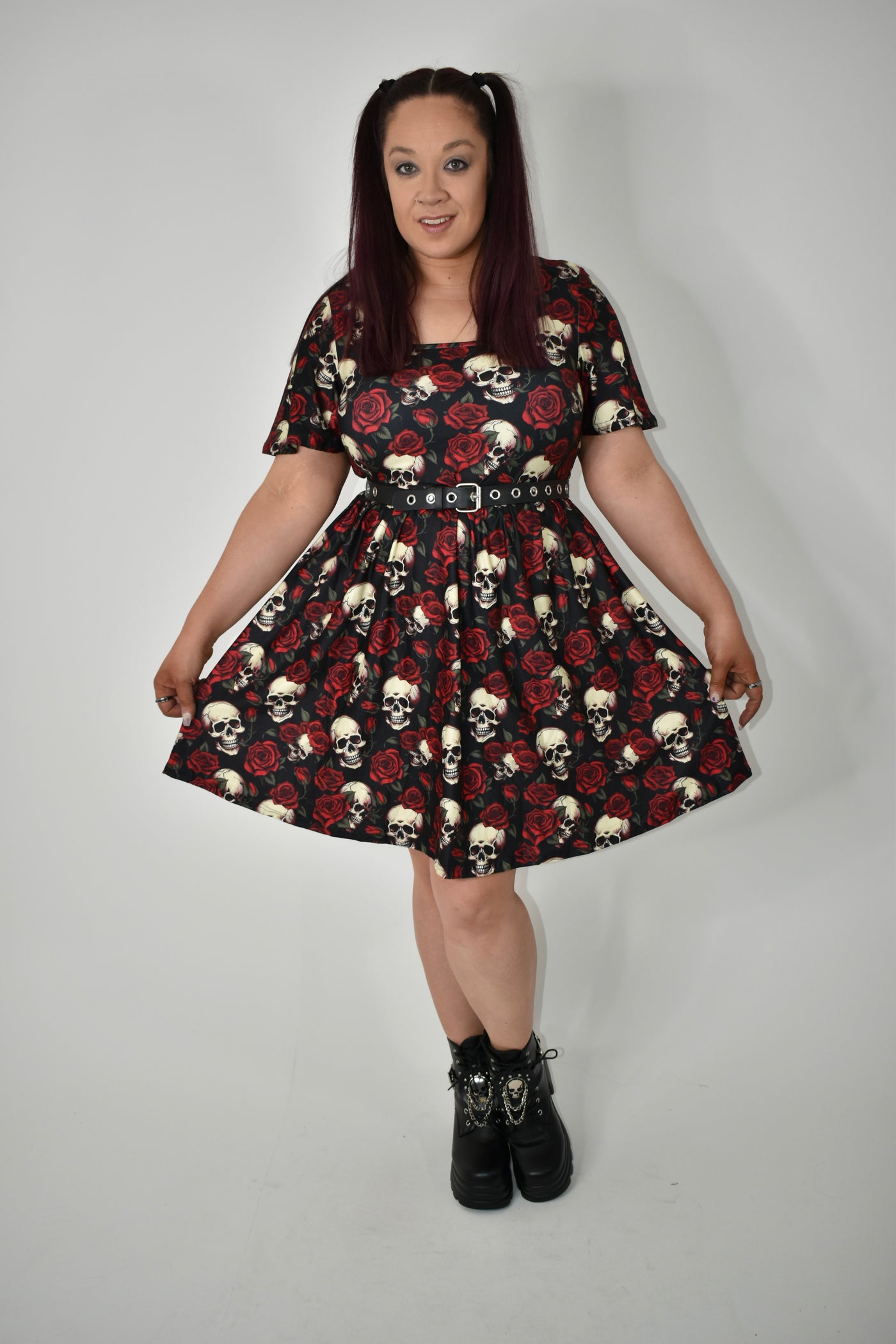 Oh My Goth Angel Sleeve Skater Dress