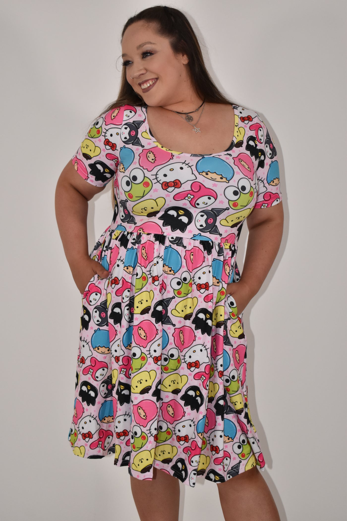 Kawaii Cuties 2-Way Pocket Skater Dress